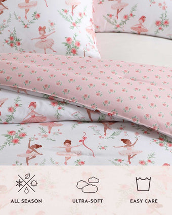 Ballerina Divas Pink Microfiber Comforter informaion