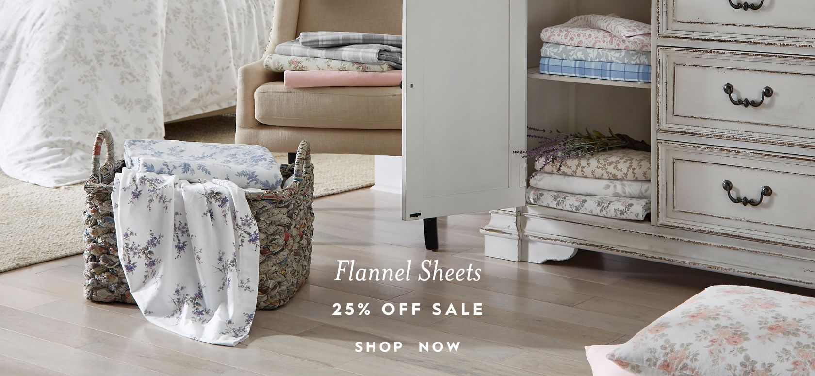 Flannel Sheets. 25% Off. Shop Now.