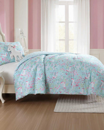 magical unicorn comforter set side view