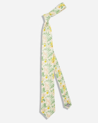 Palma Floral Ivory Tie flat view of tie