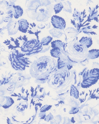 Quartet Floral White Tie close-up view of print