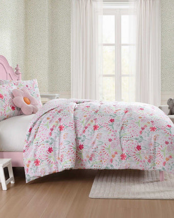 sunshine flowers comforter set side view