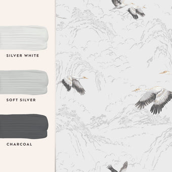Animalia Silver Wallpaper - View of coordinating paint colors