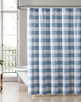 Cynthia Blue Shower Curtain - Laura Ashley