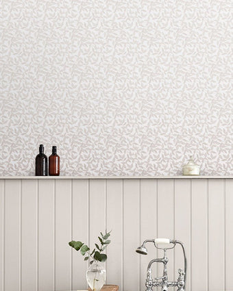 Erwood Pale Dove Grey Wallpaper Sample - View of wallpaper on the wall