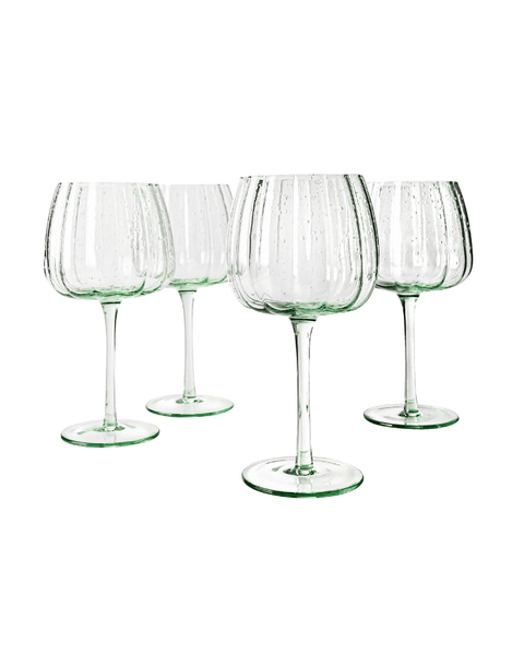 Set of 4 Embossed Wine Goblet Glasses Green & Amber Vintage Style Mandala  and Diamond Wine Glasses Dishwasher Safe Dining Table Glassware -   Israel