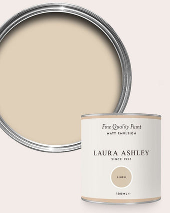 Linen Paint - View of open tester can of paint