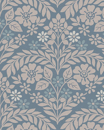 Margam Newport Blue Wallpaper - Close up view of wallpaper