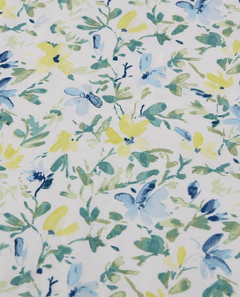 Nora Bright Blue Shower Curtain - Laura Ashley