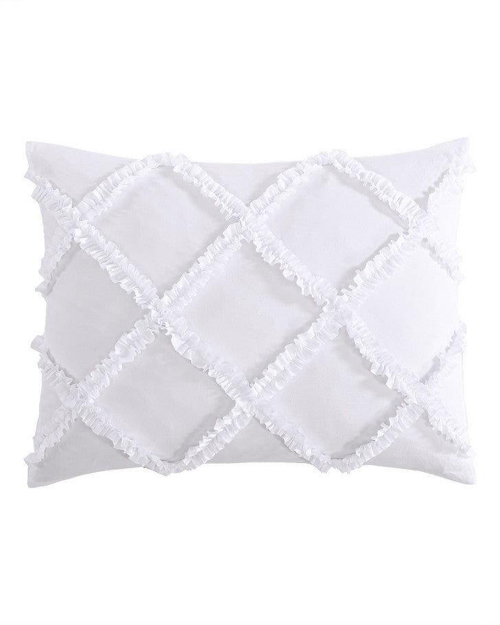 Norah White Microfiber Comforter Set