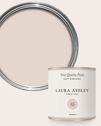 Pale Chalk Pink Paint - View of open can of paint