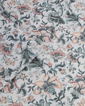 Portia Pale Slate Wallpaper closeup