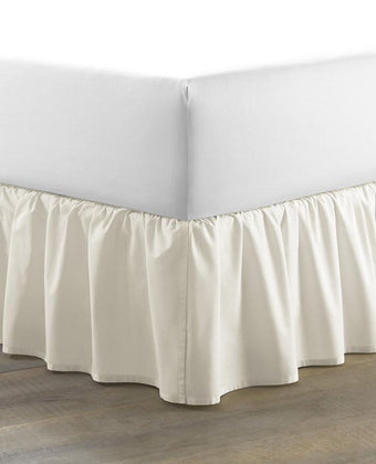 Ruffle Ivory Cotton Bedskirt - Laura Ashley