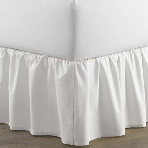 Ruffle White Cotton Bedskirt - Laura Ashley