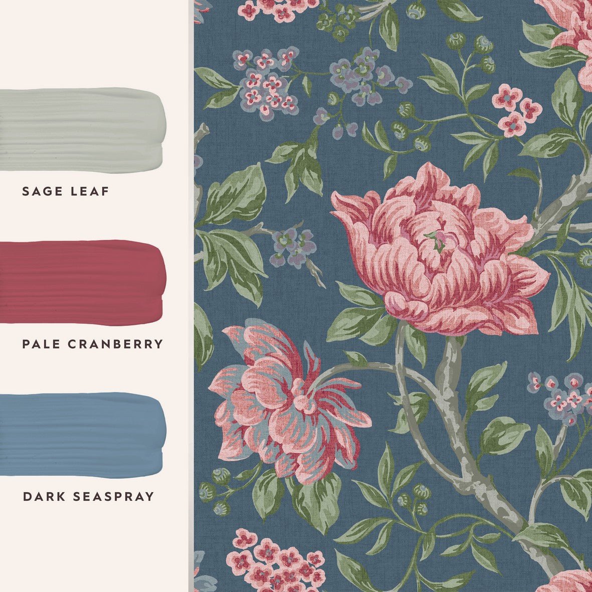 Tapestry Floral Slate Grey Wallpaper
