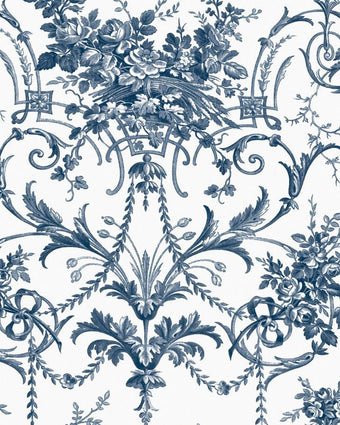 Tuileries Midnight Blue Wallpaper